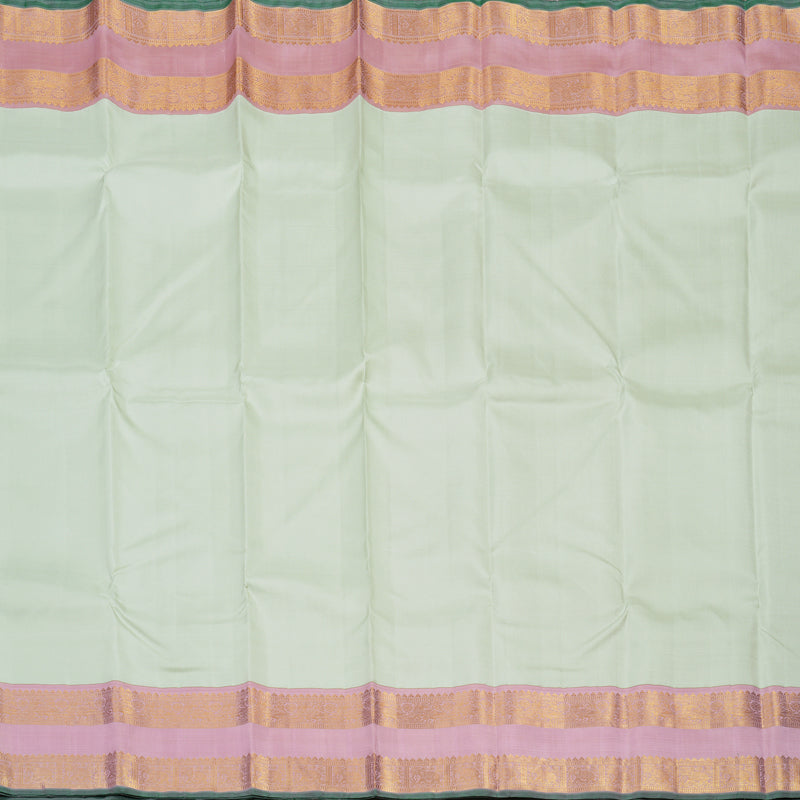 Hayagrivas Handloom Light Pista Green Kanjivaram Silk Saree with Baby Pink Border KBE1775K2-1