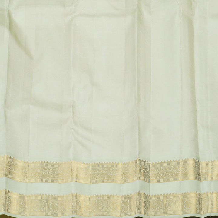 Hayagrivas Handloom Pastel Pink Kanjivaram Silk Saree with Mild Pista Green border KBE1775K2-2