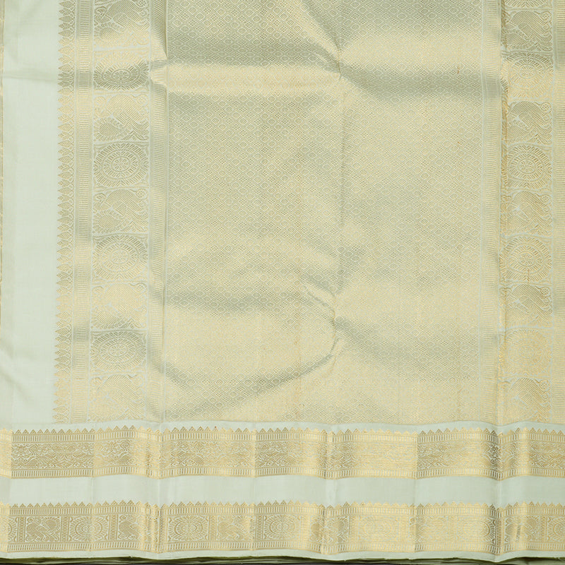 Hayagrivas Handloom Pastel Pink Kanjivaram Silk Saree with Mild Pista Green border KBE1775K2-2