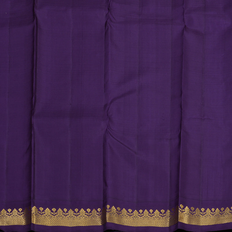 Hayagrivas Handloom Ananda Blue Kanjivaram Silk Saree with Deep Purplish Blue border KBE1775K4-1