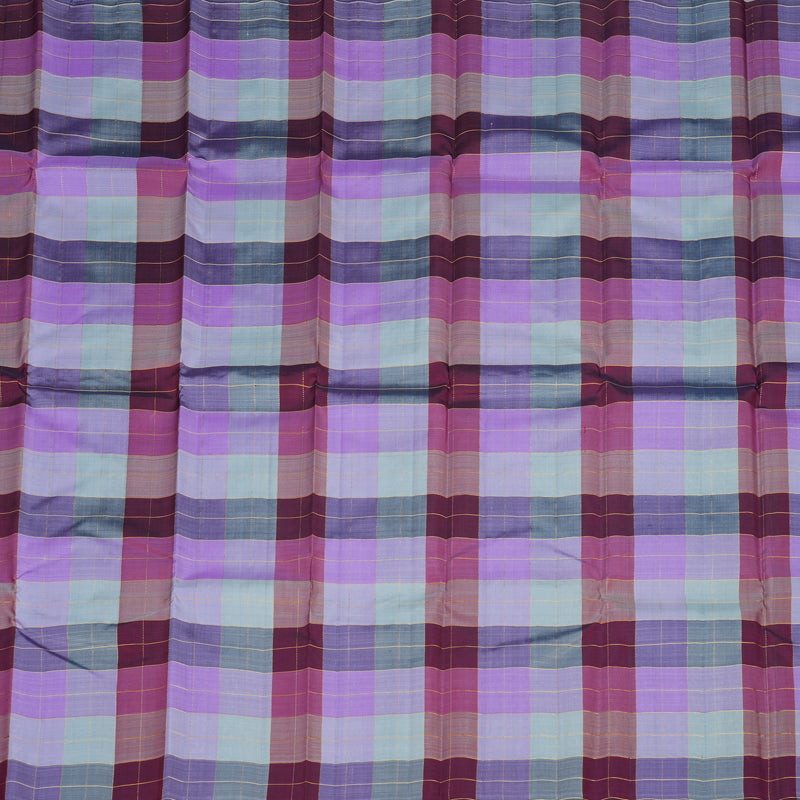 Hayagrivas Handloom Multicolour Checks Kanjivaram Silk Saree KBE1776K1-4