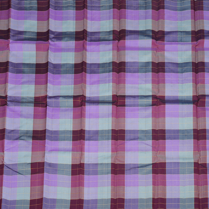 Hayagrivas Handloom Multicolour Checks Kanjivaram Silk Saree KBE1776K1-4