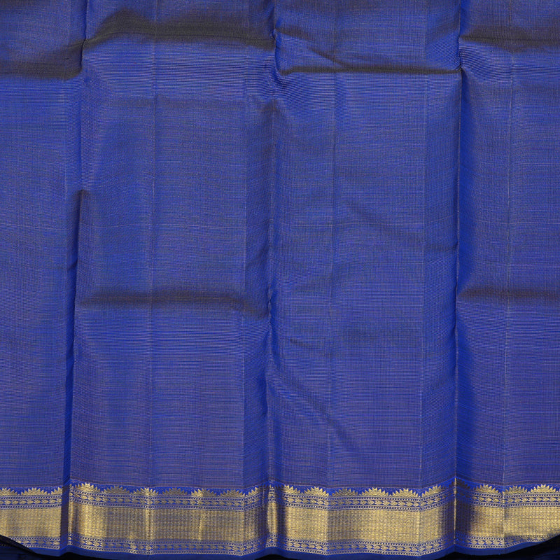 Hayagrivas Handloom Pure Kanjivaram Silk Saree in Exquisite Blue KBE177D2-1