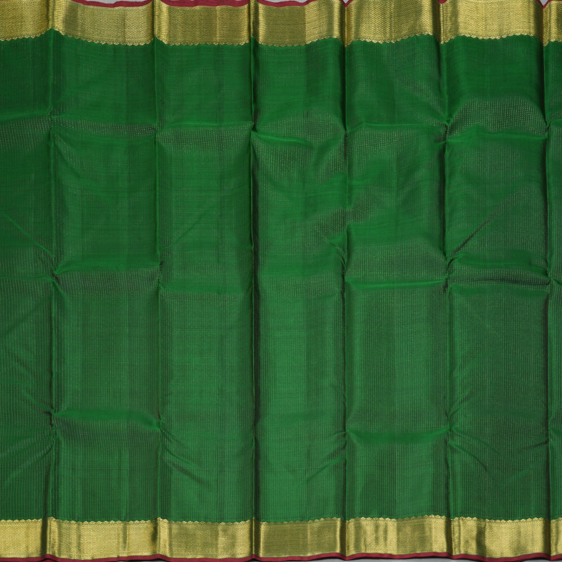 Hayagrivas Handloom Bottle Green Kanjivaram Silk Saree KBE1782K1-1
