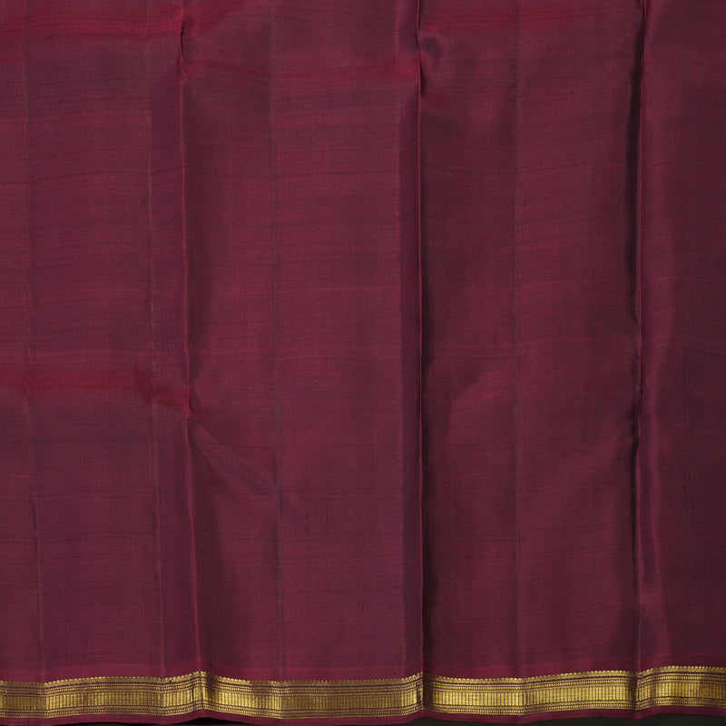 Hayagrivas Handloom Cement Green Kanjivaram Silk Saree with Araku Maroon Border KBE1783K1-1