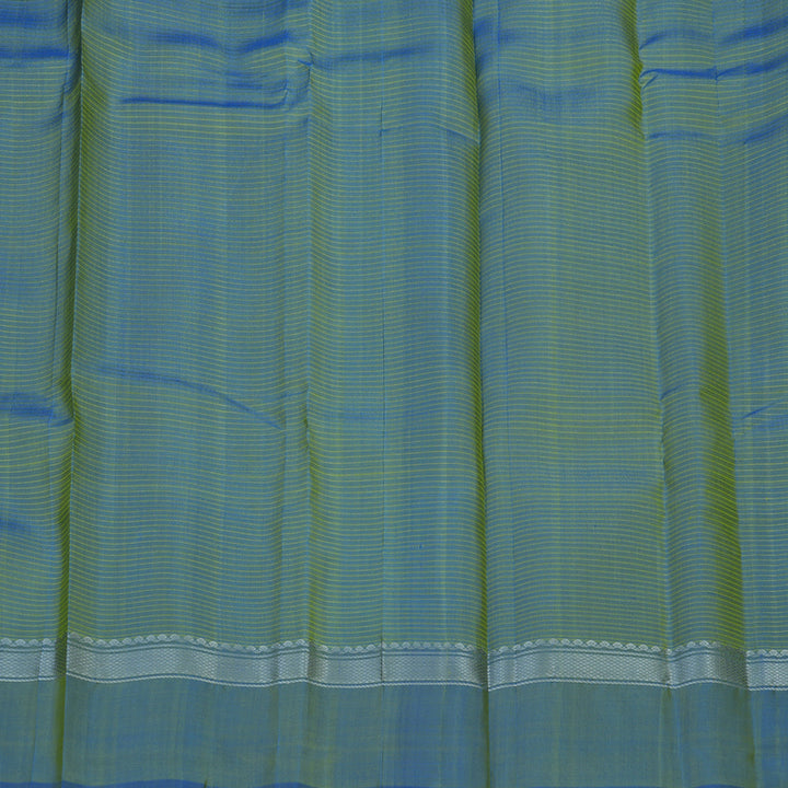 Hayagrivas Handloom Parrot Green Kanjivaram Silk Saree with Ganga Jamuna Border KBE1792K1-3