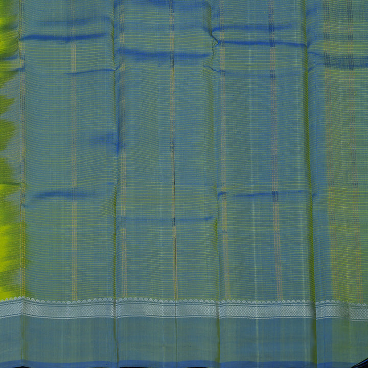 Hayagrivas Handloom Parrot Green Kanjivaram Silk Saree with Ganga Jamuna Border KBE1792K1-3