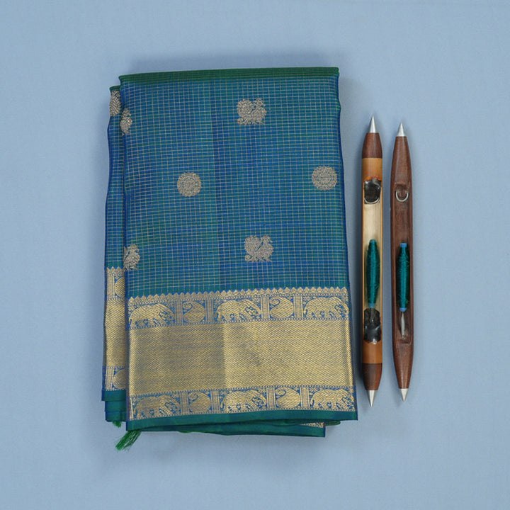 Hayagrivas Handloom Mayilkazhuthu Kanjivaram Silk Saree KBE1794K2-1