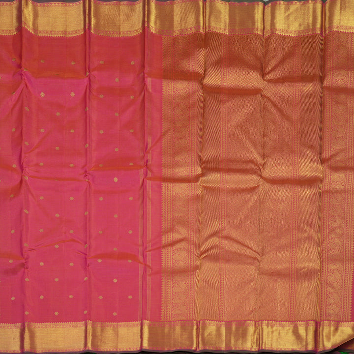 Hayagrivas Handloom Pink Kanjivaram Silk Saree KBE1794K3-1