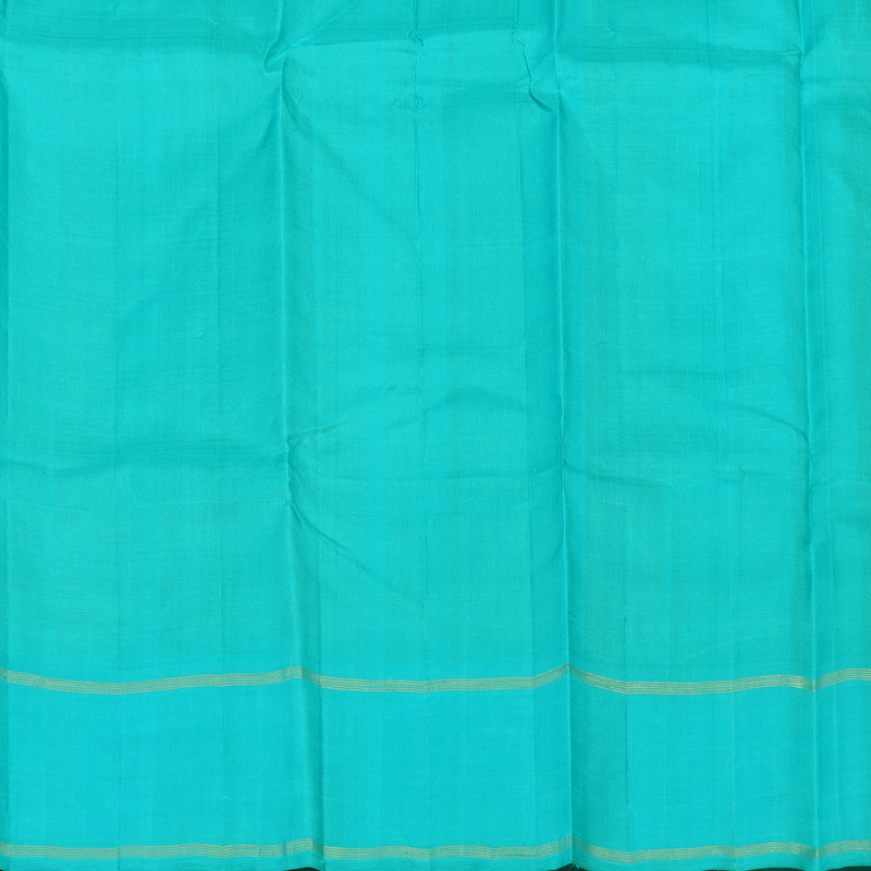 Hayagrivas Handloom Yellow Kanjivaram Silk Saree with Sky Blue Border KBE1796K3-2