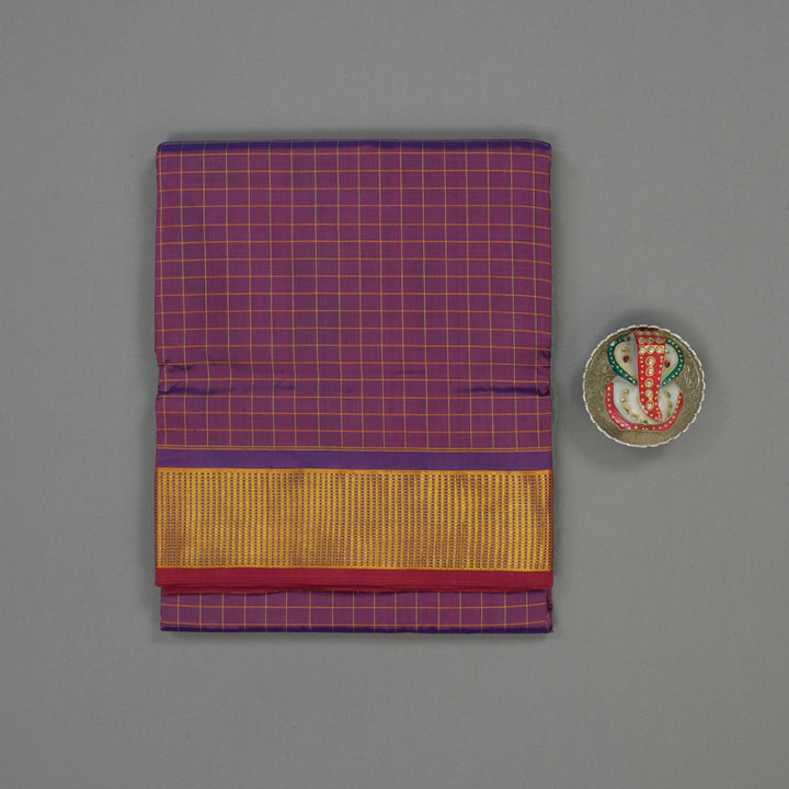 Hayagrivas Purple Pure Ten Yards Silk Saree KBE1797K4-3