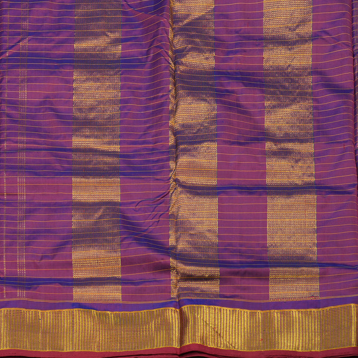 Hayagrivas Purple Pure Ten Yards Silk Saree KBE1797K4-3