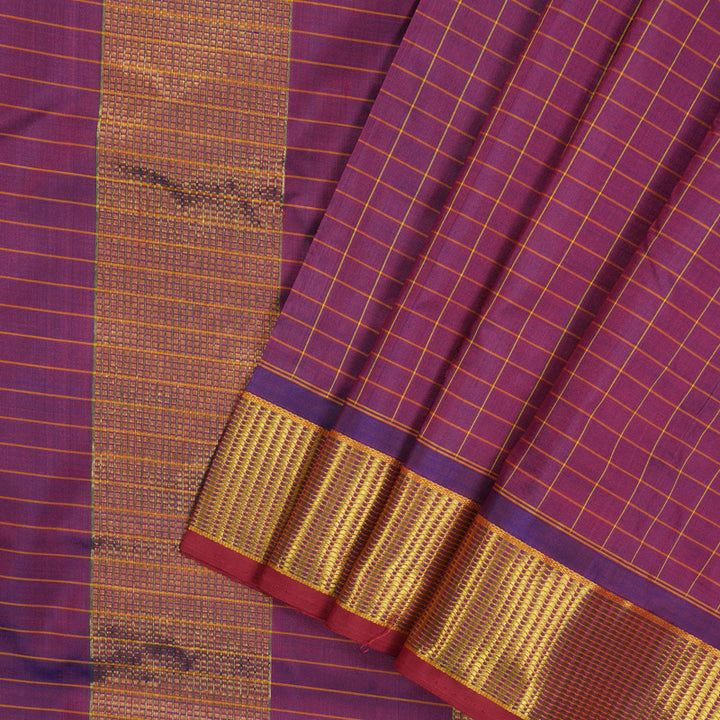 Hayagrivas Purple Pure Ten Yards Silk Saree KBE1797K4-3