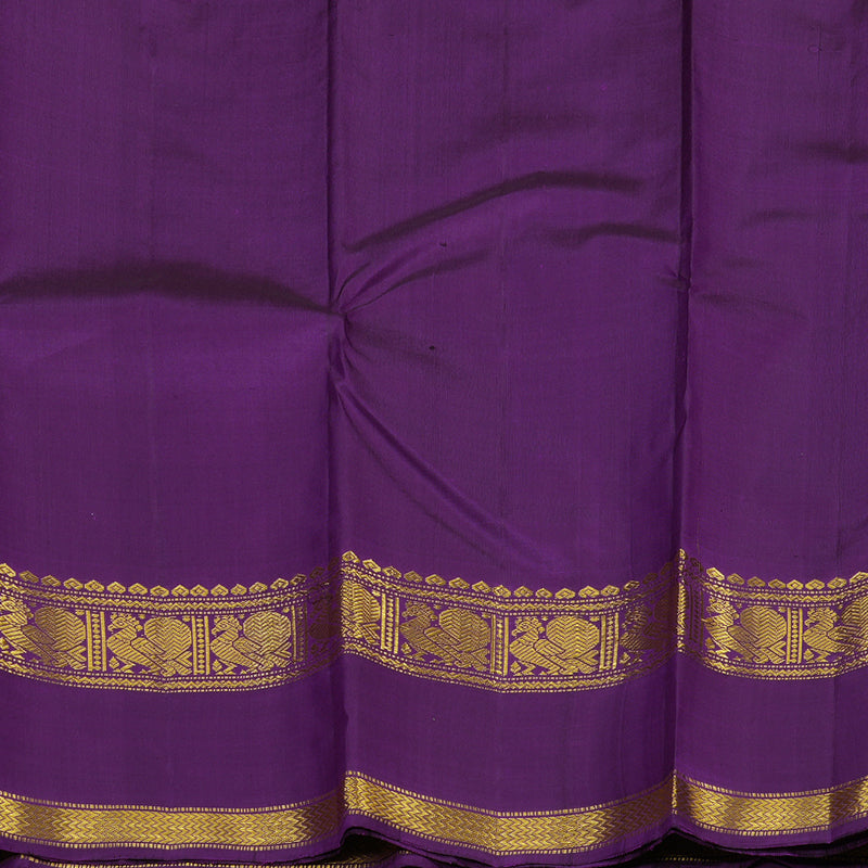 Hayagrivas Handloom Purple Kanjivaram Silk Saree KBE1807L4-1