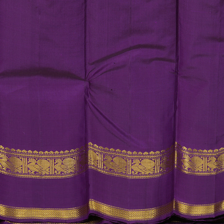 Hayagrivas Handloom Purple Kanjivaram Silk Saree KBE1807L4-1