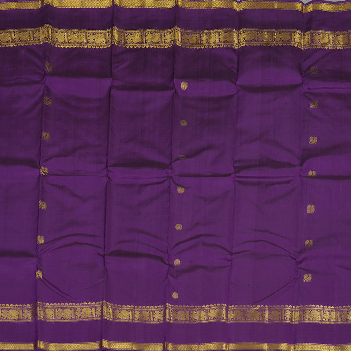 Hayagrivas Handloom Purple Kanjivaram Silk Saree KBE1807L4-1