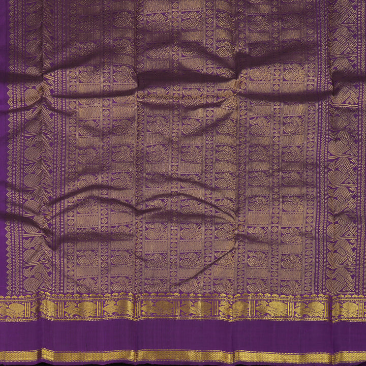 Hayagrivas Handloom Purple Kanjivaram Silk Saree KBE1807L4-1