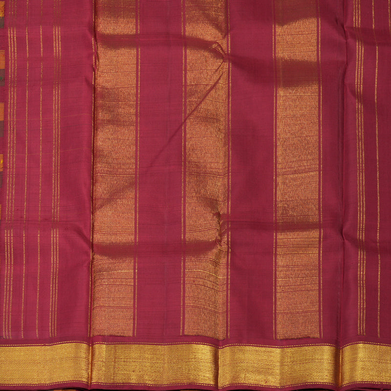Hayagrivas Handloom Paalum Pazhamum Checks Kanjivaram Silk Saree KBE1808L6-1