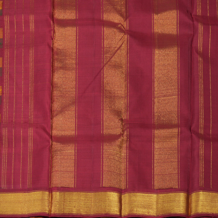Hayagrivas Handloom Paalum Pazhamum Checks Kanjivaram Silk Saree KBE1808L6-1
