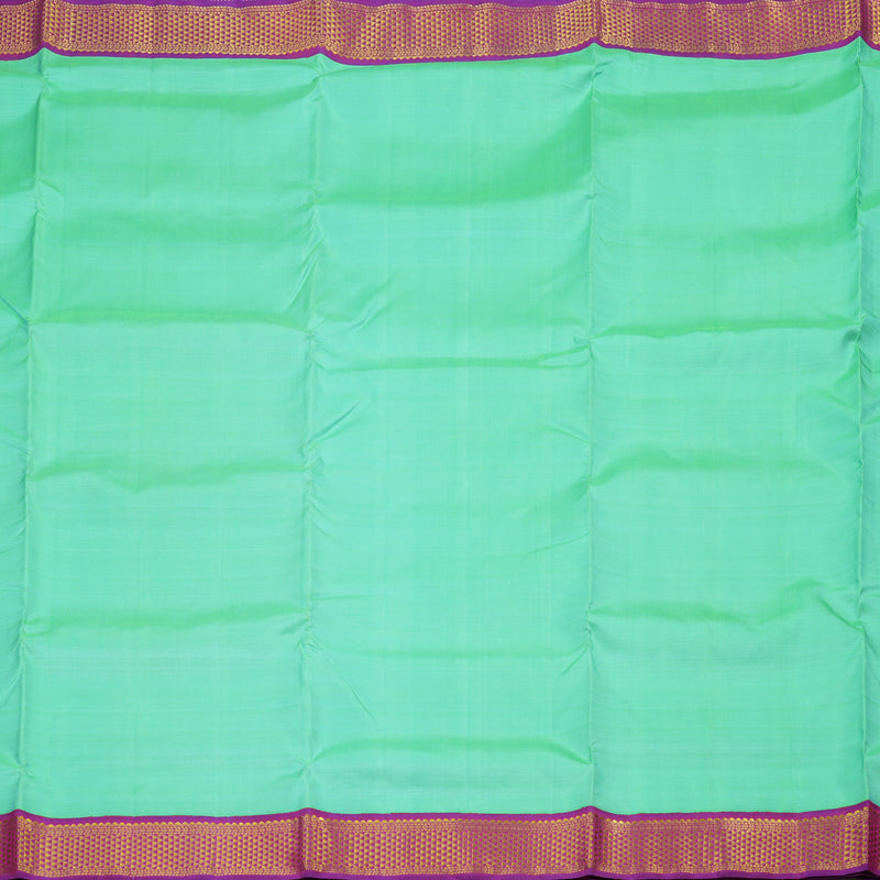 Hayagrivas Handloom Mint Green Ten Yards Silk Madisar KBE1813L1-9