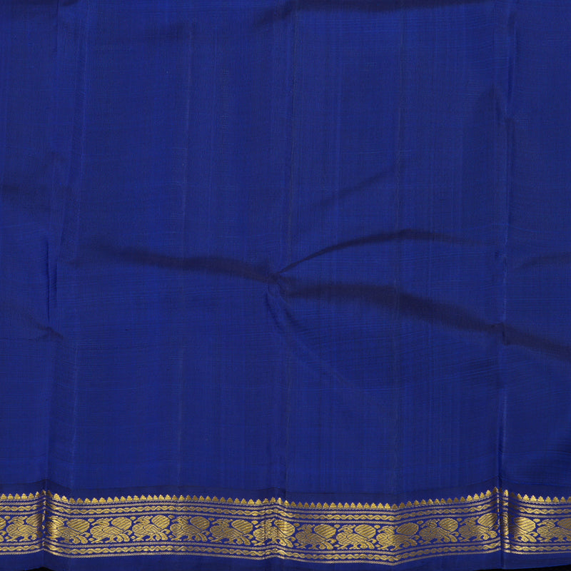 Hayagrivas Handloom Pista Green Kanjivaram Silk Saree with Peacock Blue Border KBE1813L11-1