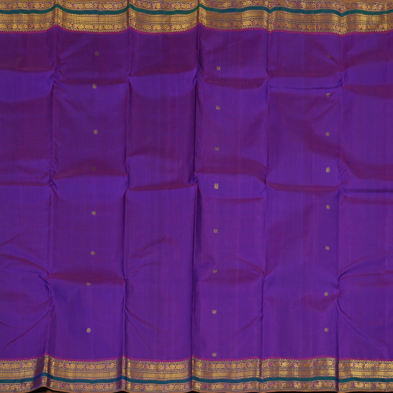 Hayagrivas Handloom Purple Kanjivaram Silk Saree with Varisapet KBE1813L17-2