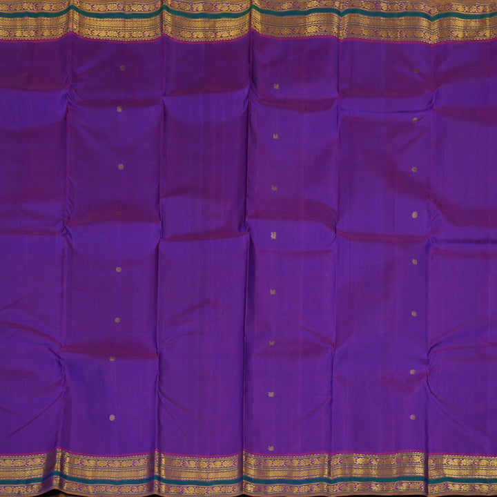 Hayagrivas Handloom Purple Kanjivaram Silk Saree with Varisapet KBE1813L17-2