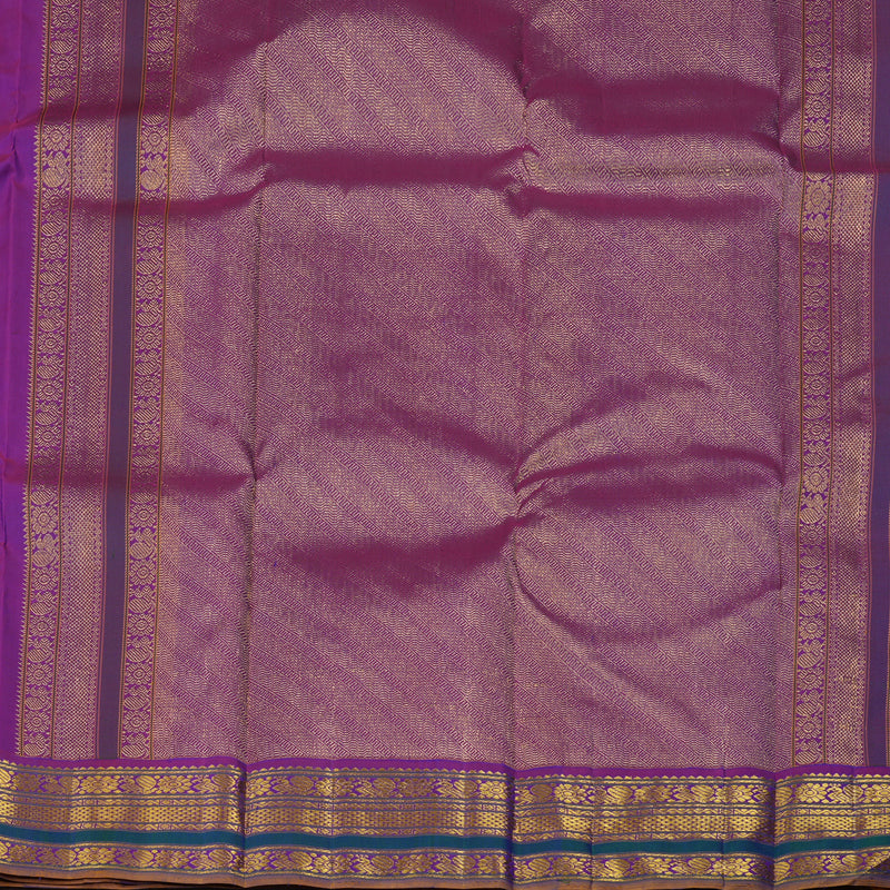 Hayagrivas Handloom Purple Kanjivaram Silk Saree with Varisapet KBE1813L17-2
