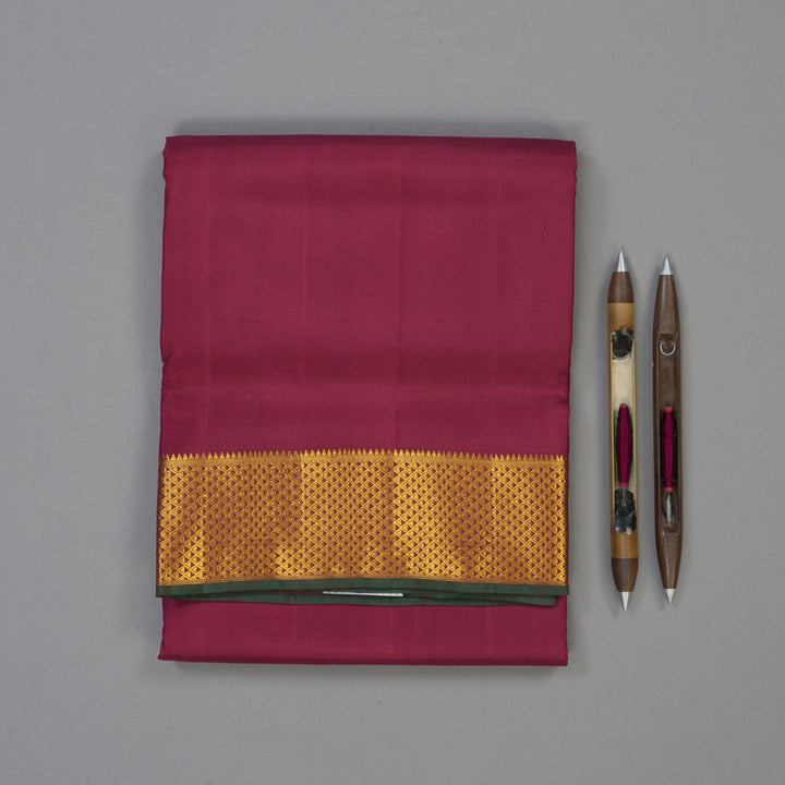 Hayagrivas Handloom Maroon Ten Yards Silk Madisar KBE1813L5-2