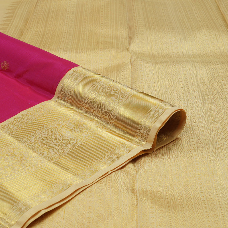 Hayagrivas Handloom Pink Kanjivaram Silk Saree with Sandal Border KBE1813L7-1
