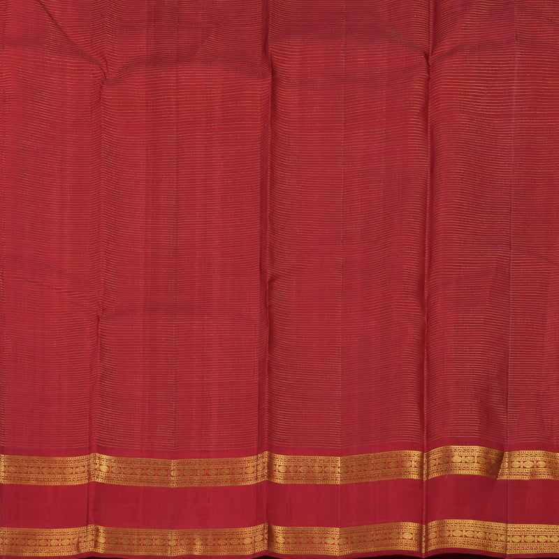 Hayagrivas Handloom Royal Blue Kanjivaram Silk Saree with Red border KBE1813L9-1