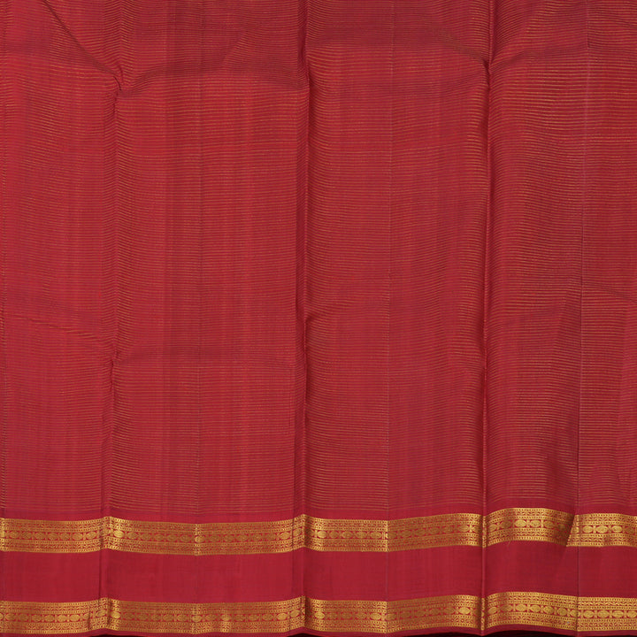 Hayagrivas Handloom Royal Blue Kanjivaram Silk Saree with Red border KBE1813L9-1