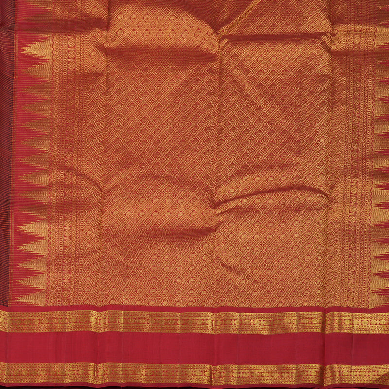 Hayagrivas Handloom Royal Blue Kanjivaram Silk Saree with Red border KBE1813L9-1