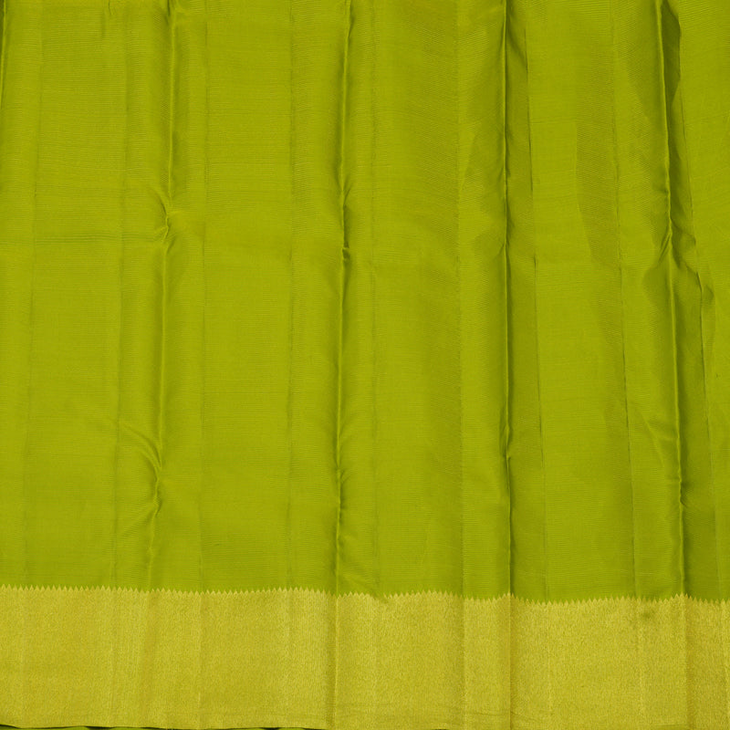 Hayagrivas Handloom Parrot Green Kanjivaram Silk Saree KBE1816L13-1