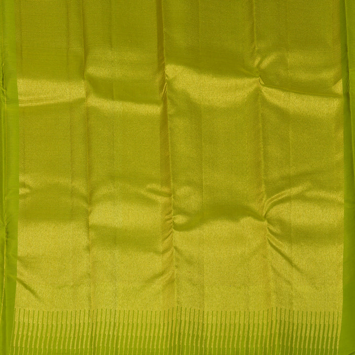 Hayagrivas Handloom Parrot Green Kanjivaram Silk Saree KBE1816L13-1
