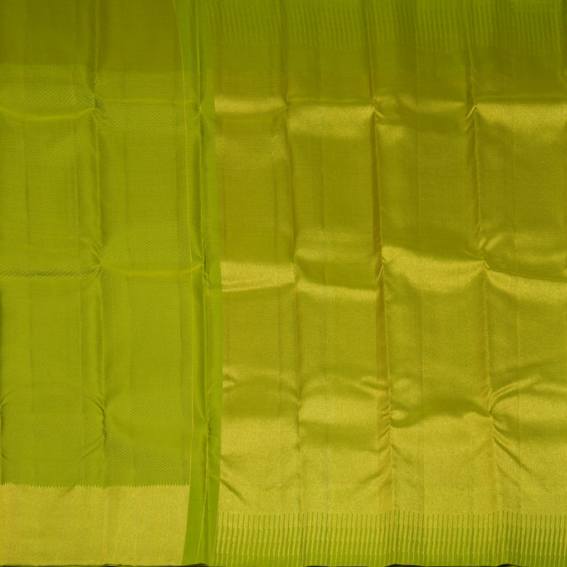 Hayagrivas Handloom Parrot Green Kanjivaram Silk Saree KBE1816L13-1
