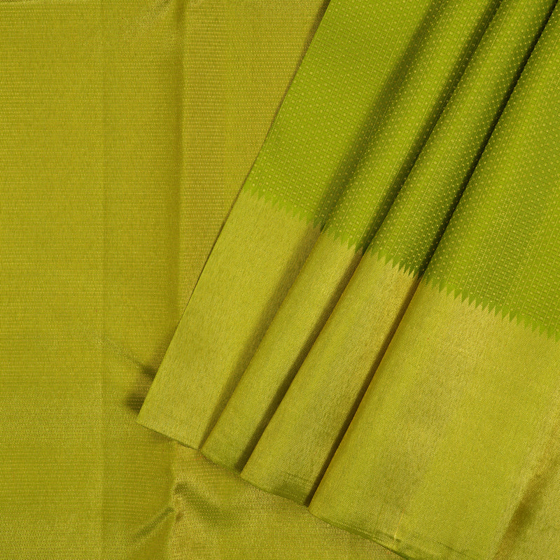 Hayagrivas Handloom Parrot Green Kanjivaram Silk Saree KBE1816L13-1