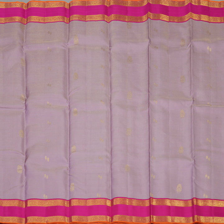 Hayagrivas Handloom Lilac Kanjivaram Silk Saree with Rani Pink border KBE1816L16-7