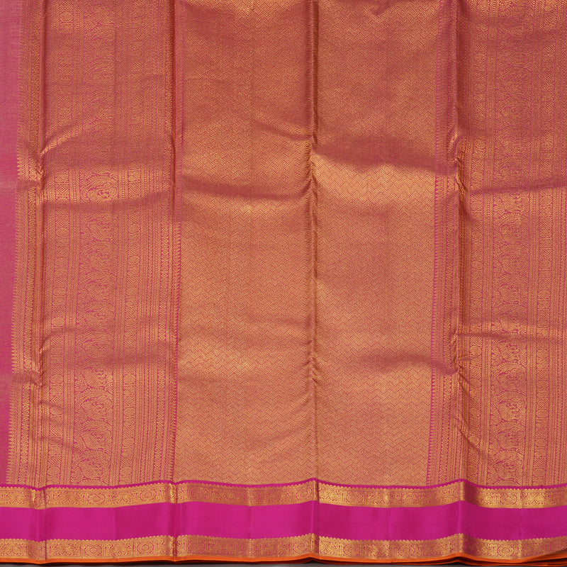 Hayagrivas Handloom Lilac Kanjivaram Silk Saree with Rani Pink border KBE1816L16-7
