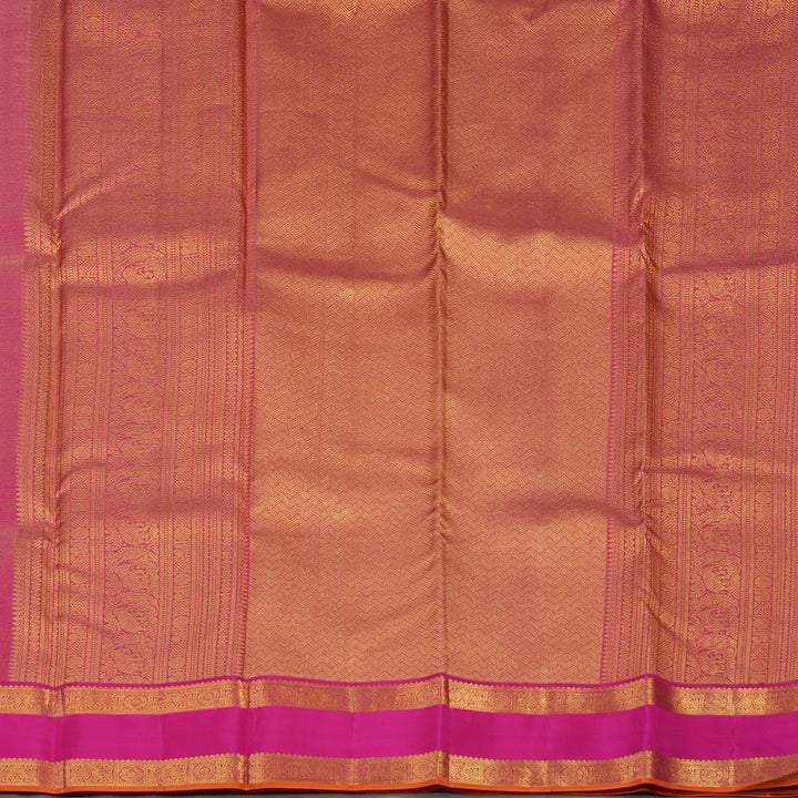 Hayagrivas Handloom Lilac Kanjivaram Silk Saree with Rani Pink border KBE1816L16-7
