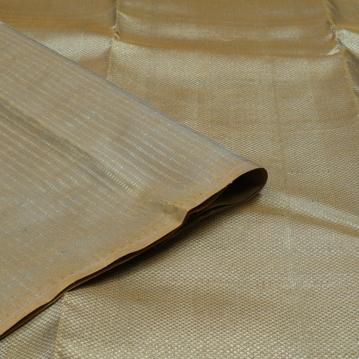 Hayagrivas Handloom Sandal Beige Kanjivaram Silk Saree KBE1816L24-1