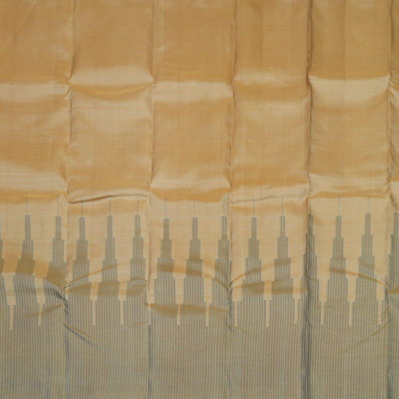 Hayagrivas Handloom Sandal Beige Kanjivaram Silk Saree KBE1816L24-1