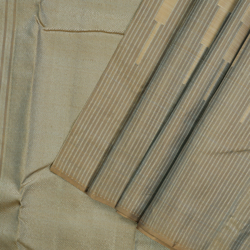 Hayagrivas Handloom Sandal Beige Kanjivaram Silk Saree KBE1816L24-1