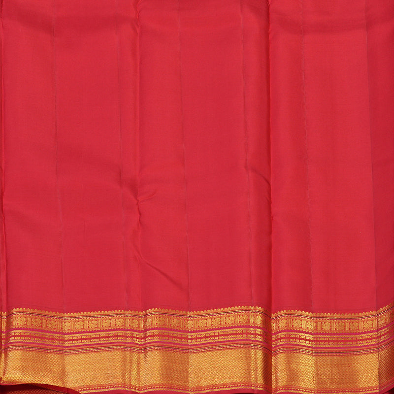 Hayagrivas Handloom Beige Kanjivaram Silk Saree with Red Border KBE1816L3-1