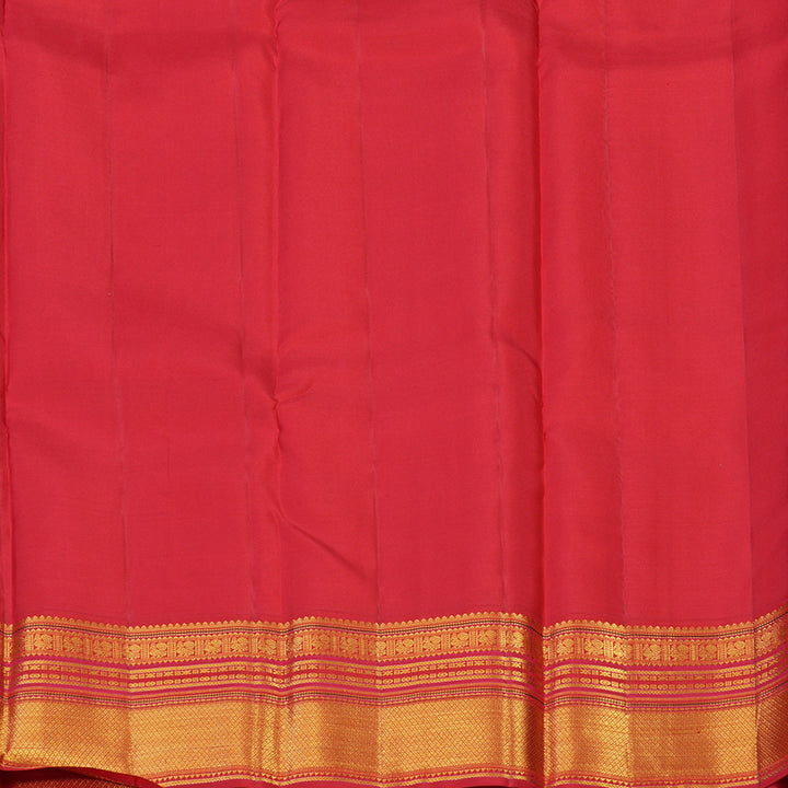 Hayagrivas Handloom Beige Kanjivaram Silk Saree with Red Border KBE1816L3-1