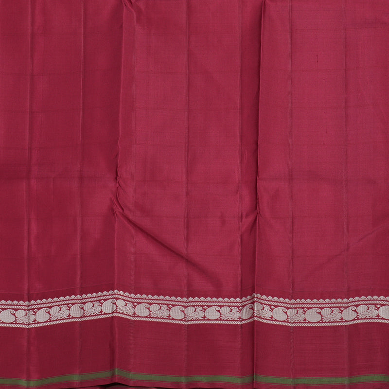 Hayagrivas Handloom Ivory Kanjivaram Silk Saree with Ganga Jamuna Border KBE1818L2-2