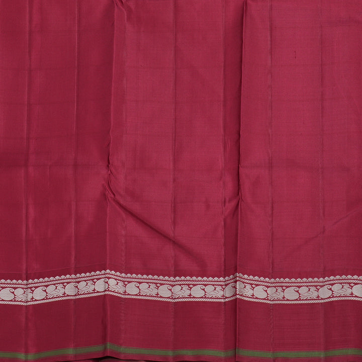 Hayagrivas Handloom Ivory Kanjivaram Silk Saree with Ganga Jamuna Border KBE1818L2-2