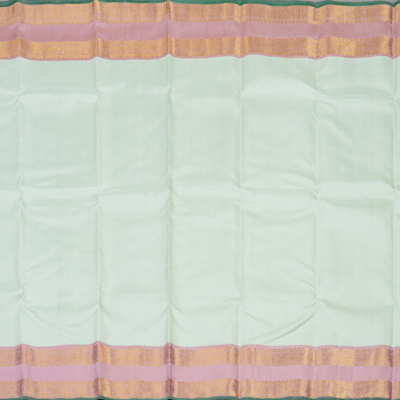 Hayagrivas Handloom Light Pista Green Kanjivaram Silk Saree with Baby Pink Border KBE1819L2-1