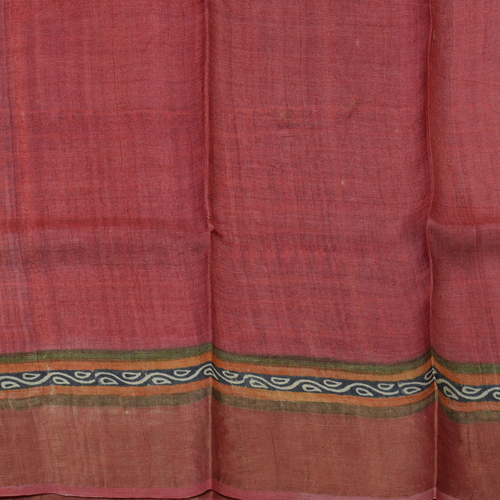 Hayagrivas Dry Mehandi Green Pure Tussar Silk Saree KBE1820L1-1