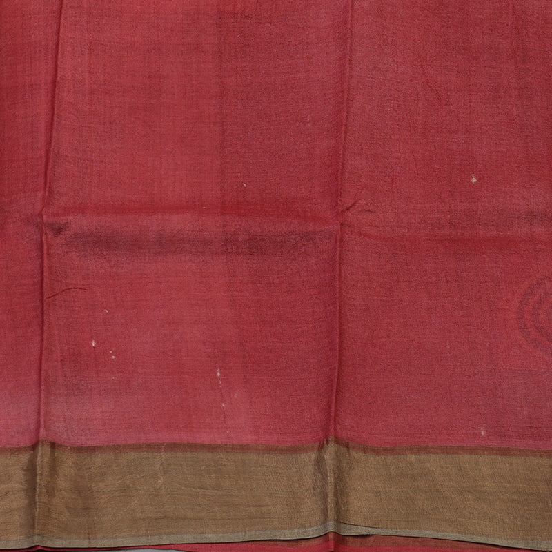 Hayagrivas Light Brown Pure Tussar Silk Saree KBE1820L1-11
